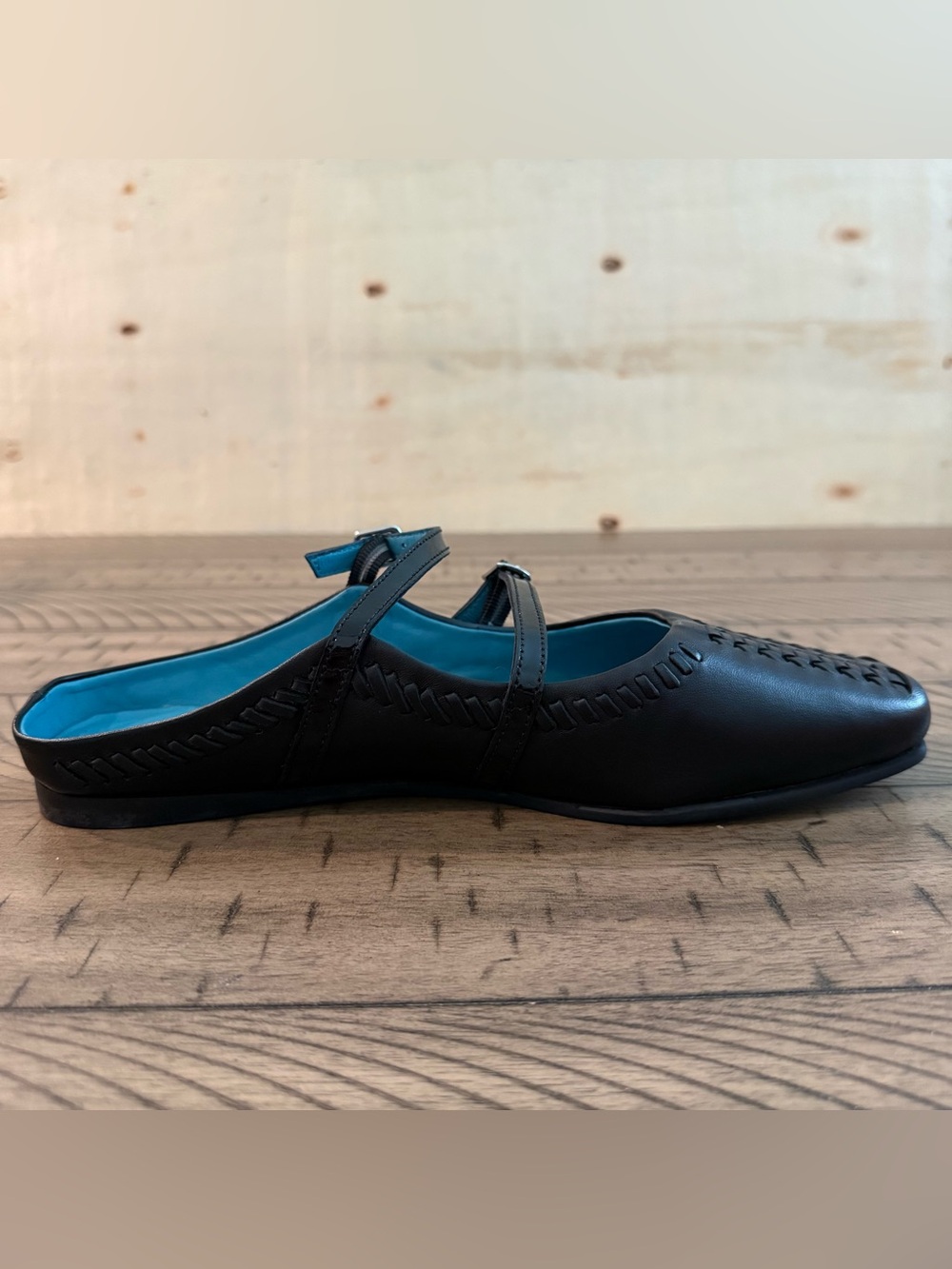 New Free People Diana Double Strap Leather Flats US 9.5 EU 40 w/Box - Picture 3 of 9
